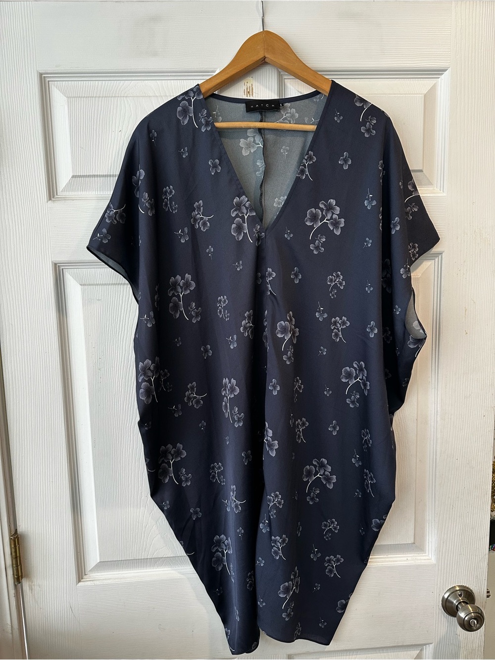 Hatch Navy Floral V-Neck Tunic